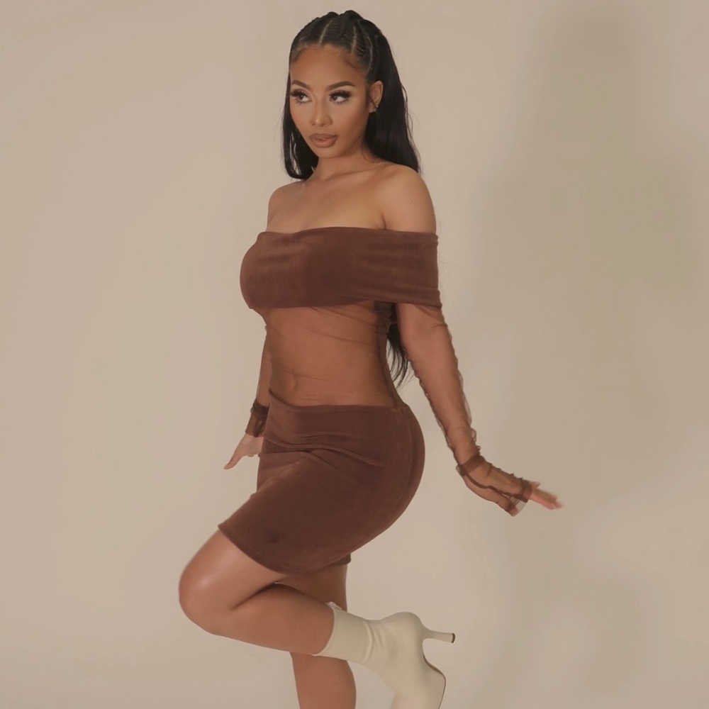 Sel Doval brown dress